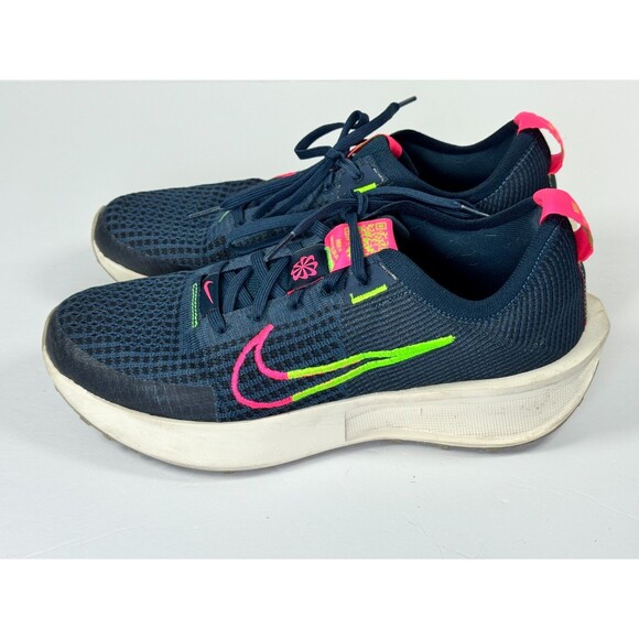 Nike Interact Run Womens Running Shoes 10.5 Blue Pink Green Lightweight Sneakers - Picture 7 of 13